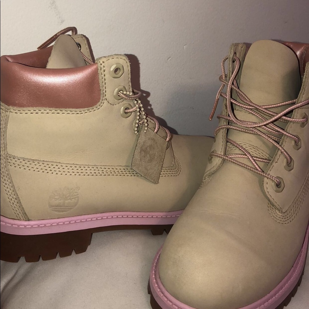 Timberlands beige/pink - Picture 1 of 4